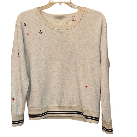 Scotch & Soda Pullover Crew Neck Sweatshirt Marine Nautical Medium Americana USA - Picture 1 of 7